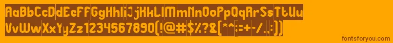 Great Leader Inverse Font – Brown Fonts on Orange Background