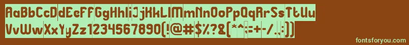 Great Leader Inverse Font – Green Fonts on Brown Background