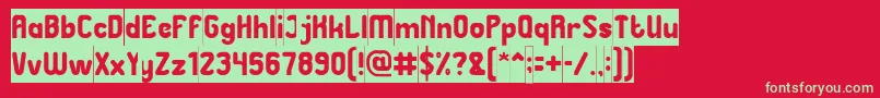 Great Leader Inverse Font – Green Fonts on Red Background