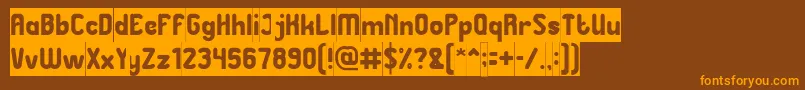 Great Leader Inverse Font – Orange Fonts on Brown Background