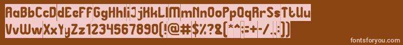 Great Leader Inverse Font – Pink Fonts on Brown Background
