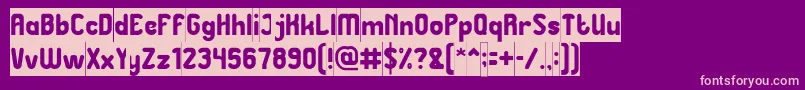 Great Leader Inverse Font – Pink Fonts on Purple Background