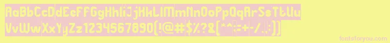 Great Leader Inverse Font – Pink Fonts on Yellow Background