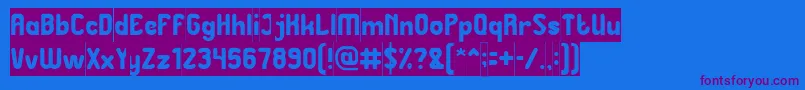 Great Leader Inverse Font – Purple Fonts on Blue Background