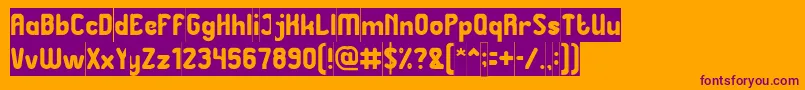 Great Leader Inverse Font – Purple Fonts on Orange Background