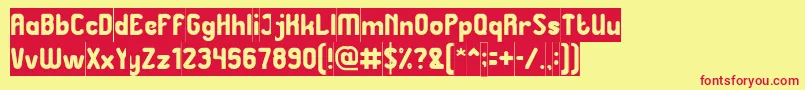 Great Leader Inverse Font – Red Fonts on Yellow Background