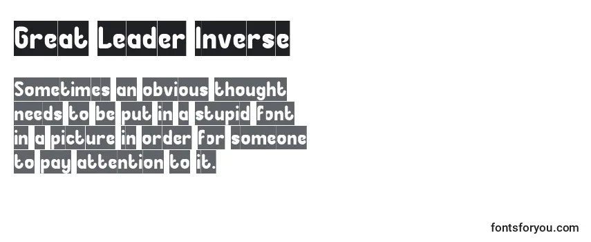 Review of the Great Leader Inverse Font