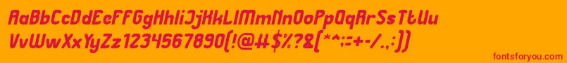 fuente Great Leader Italic – Fuentes Rojas Sobre Fondo Naranja