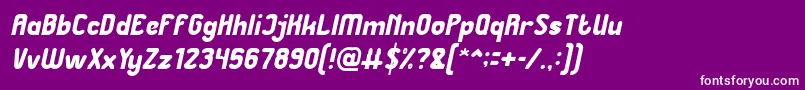 Police Great Leader Italic – polices blanches sur fond violet