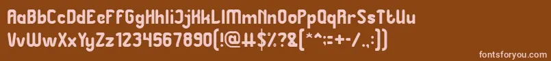 Шрифт Great Leader Light – розовые шрифты на коричневом фоне
