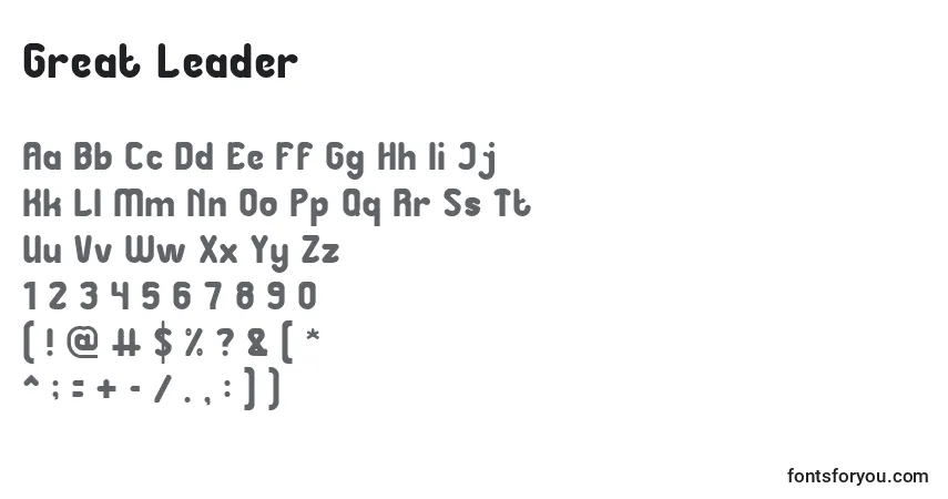 Great Leaderフォント–アルファベット、数字、特殊文字