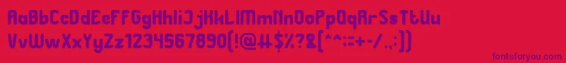 Great Leader Font – Purple Fonts on Red Background
