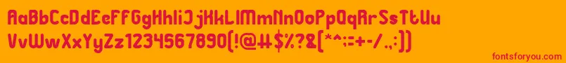 Great Leader Font – Red Fonts on Orange Background