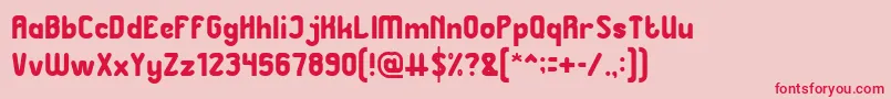 Great Leader Font – Red Fonts on Pink Background