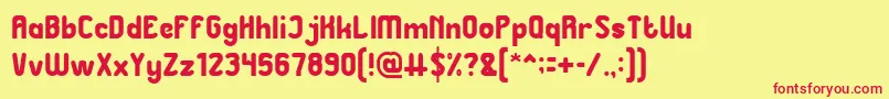Great Leader Font – Red Fonts on Yellow Background