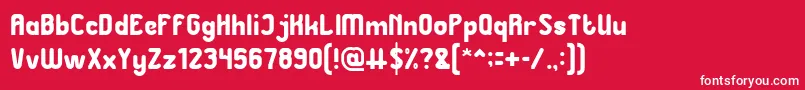 Great Leader Font – White Fonts on Red Background