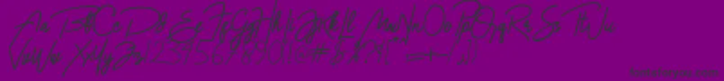 great saturday-Schriftart – Schwarze Schriften auf violettem Hintergrund