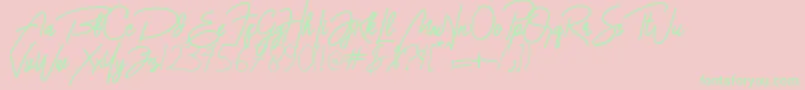 great saturday Font – Green Fonts on Pink Background