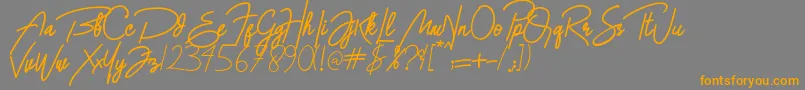 great saturday Font – Orange Fonts on Gray Background