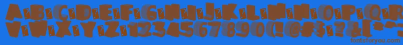 GreaterShadow Font – Brown Fonts on Blue Background