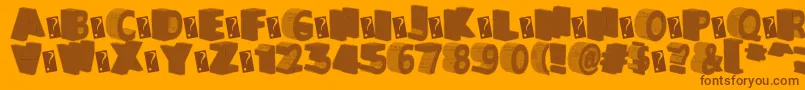 フォントGreaterShadow – オレンジの背景に茶色のフォント