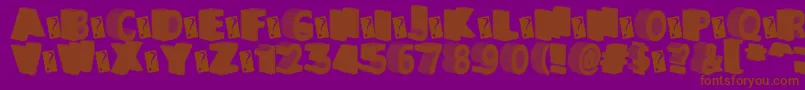 GreaterShadow Font – Brown Fonts on Purple Background