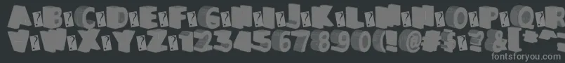 GreaterShadow-fontti – harmaat kirjasimet mustalla taustalla