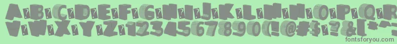 GreaterShadow Font – Gray Fonts on Green Background