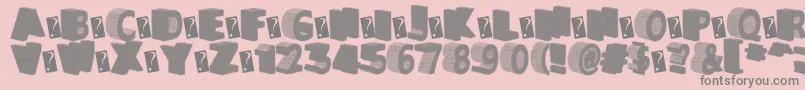 GreaterShadow Font – Gray Fonts on Pink Background