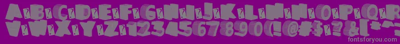 Weitere Informationen zur GreaterShadow-Schriftart GreaterShadow-Schriftart – Graue Schriften auf violettem Hintergrund
