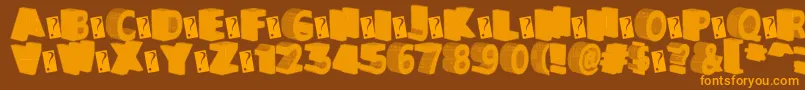 GreaterShadow Font – Orange Fonts on Brown Background