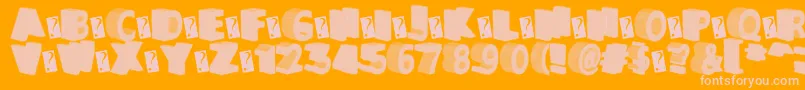 GreaterShadow-fontti – vaaleanpunaiset fontit oranssilla taustalla