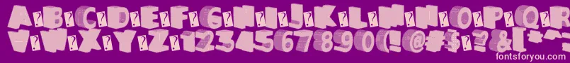 GreaterShadow Font – Pink Fonts on Purple Background
