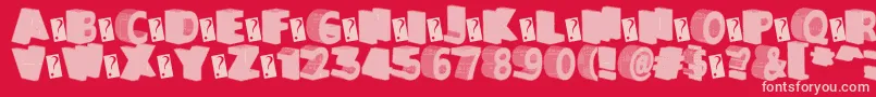 GreaterShadow Font – Pink Fonts on Red Background