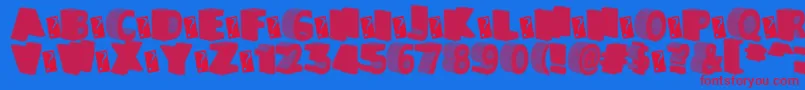 GreaterShadow Font – Red Fonts on Blue Background