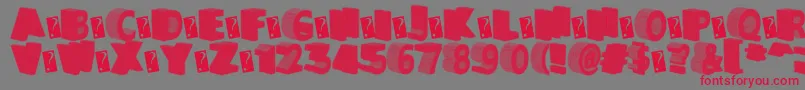 GreaterShadow Font – Red Fonts on Gray Background