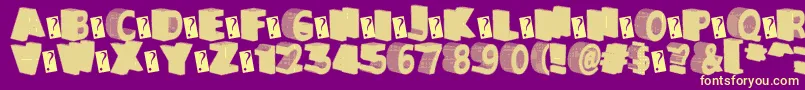 GreaterShadow Font – Yellow Fonts on Purple Background