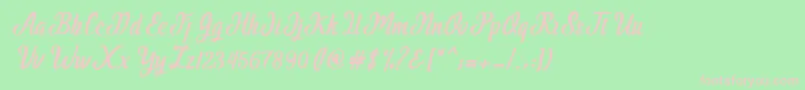 Greatest Script Font – Pink Fonts on Green Background