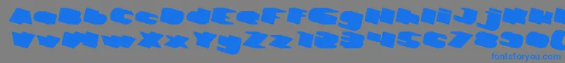 フォントGREATEST VIEW Bold Italic – 灰色の背景に青い文字