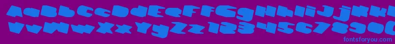 fuente GREATEST VIEW Bold Italic – Fuentes Azules Sobre Fondo Morado