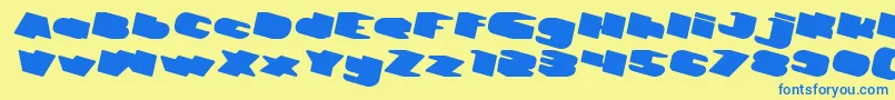 GREATEST VIEW Bold Italic Font – Blue Fonts on Yellow Background