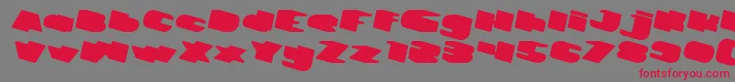Шрифт GREATEST VIEW Bold Italic – красные шрифты на сером фоне