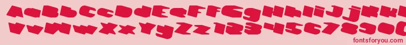 GREATEST VIEW Bold Italic Font – Red Fonts on Pink Background