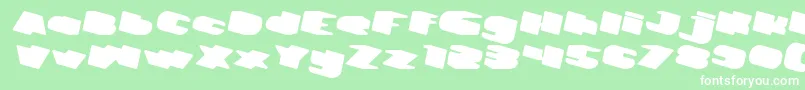 GREATEST VIEW Bold Italic-Schriftart – Weiße Schriften auf grünem Hintergrund