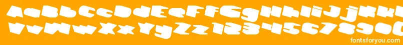 フォントGREATEST VIEW Bold Italic – オレンジの背景に白い文字