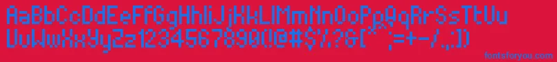 Peepo Font – Blue Fonts on Red Background