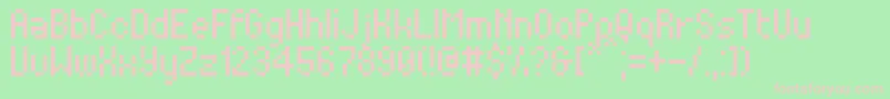 Peepo Font – Pink Fonts on Green Background