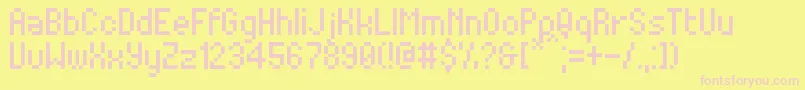 Peepo Font – Pink Fonts on Yellow Background