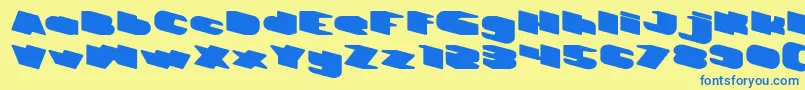 Police GREATEST VIEW Bold – polices bleues sur fond jaune