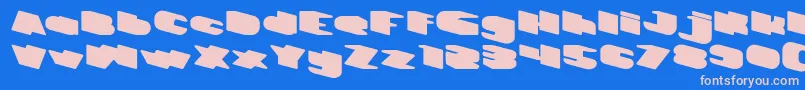 Police GREATEST VIEW Bold – polices roses sur fond bleu